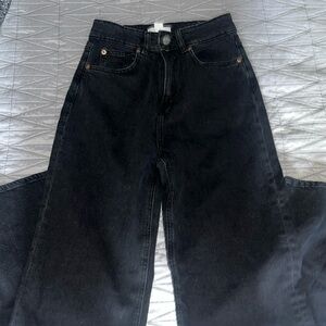 H&M High Waist Wide Leg Jeans